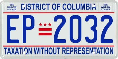 DC license plate EP2032