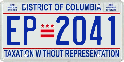 DC license plate EP2041