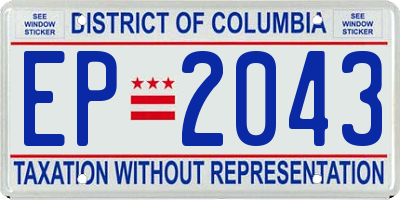 DC license plate EP2043