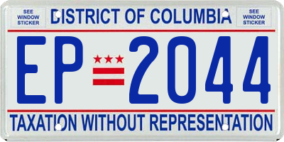 DC license plate EP2044