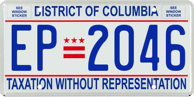 DC license plate EP2046