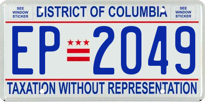 DC license plate EP2049