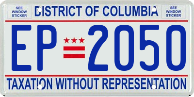 DC license plate EP2050