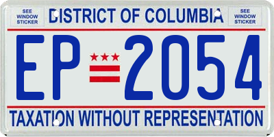 DC license plate EP2054