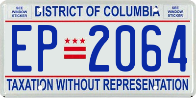 DC license plate EP2064