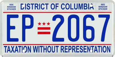 DC license plate EP2067