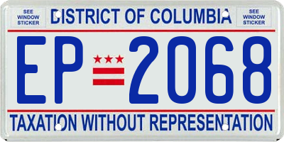 DC license plate EP2068