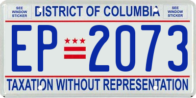 DC license plate EP2073