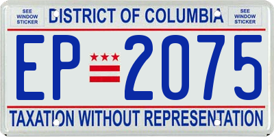 DC license plate EP2075