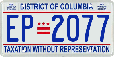 DC license plate EP2077