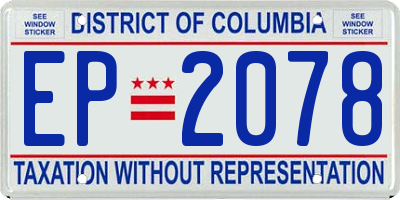 DC license plate EP2078