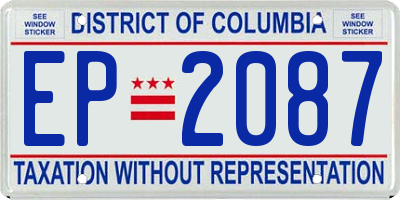 DC license plate EP2087