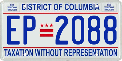 DC license plate EP2088