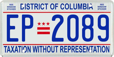 DC license plate EP2089