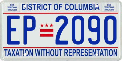 DC license plate EP2090