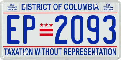 DC license plate EP2093