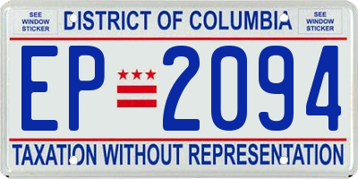 DC license plate EP2094