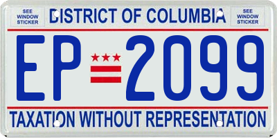 DC license plate EP2099