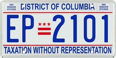 DC license plate EP2101