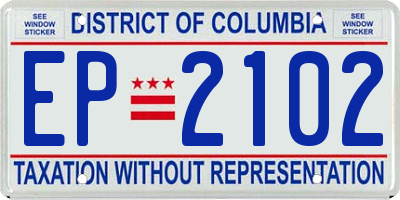 DC license plate EP2102