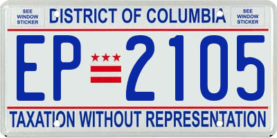 DC license plate EP2105