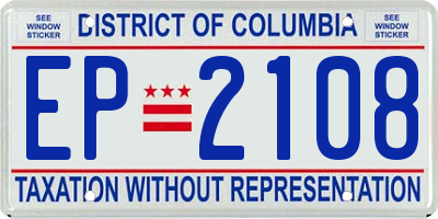 DC license plate EP2108