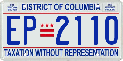DC license plate EP2110