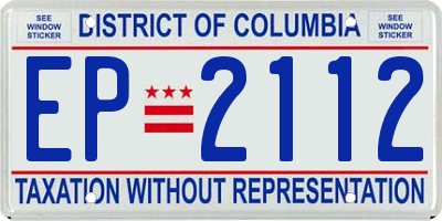 DC license plate EP2112