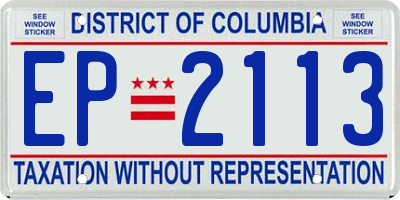DC license plate EP2113
