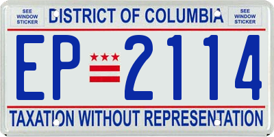 DC license plate EP2114