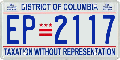 DC license plate EP2117