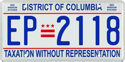 DC license plate EP2118