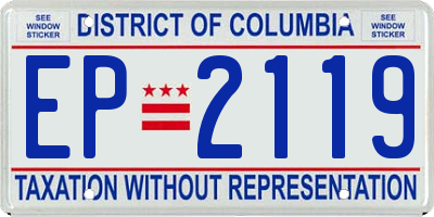 DC license plate EP2119