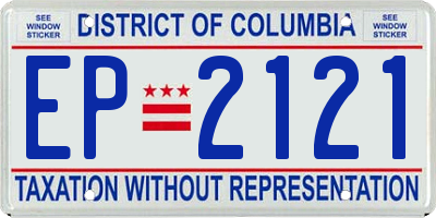 DC license plate EP2121