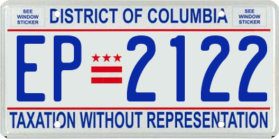 DC license plate EP2122