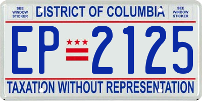 DC license plate EP2125