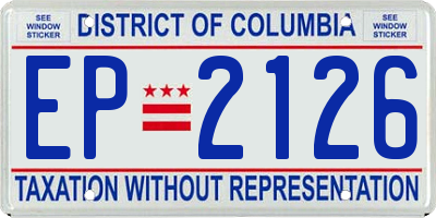 DC license plate EP2126