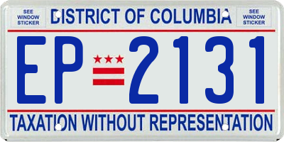 DC license plate EP2131