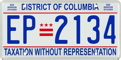 DC license plate EP2134