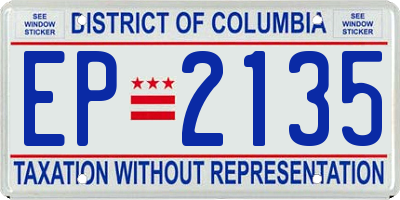 DC license plate EP2135