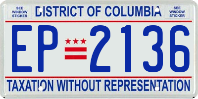 DC license plate EP2136