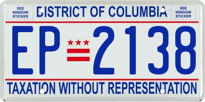 DC license plate EP2138