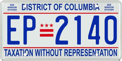 DC license plate EP2140