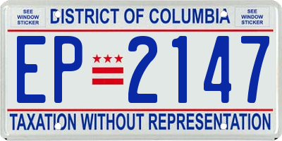 DC license plate EP2147
