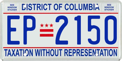 DC license plate EP2150