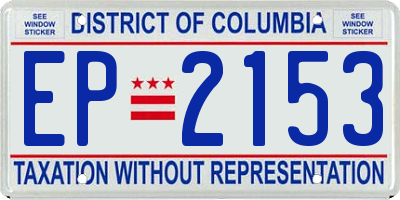 DC license plate EP2153