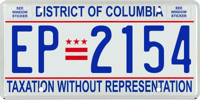 DC license plate EP2154