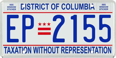 DC license plate EP2155