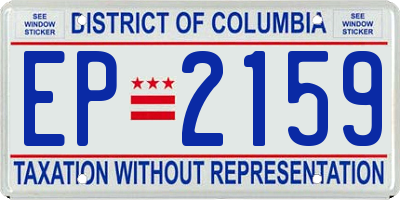 DC license plate EP2159