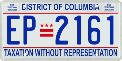 DC license plate EP2161